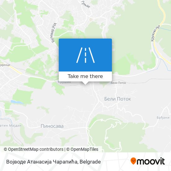 Војводе Атанасија Чарапића map