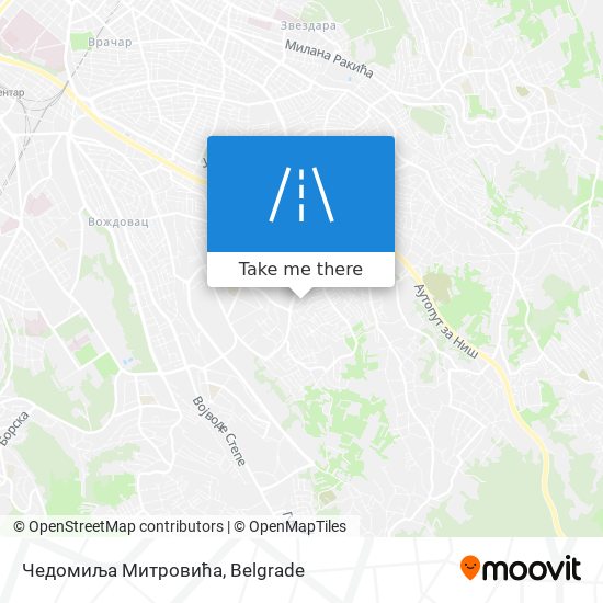 Чедомиља Митровића map