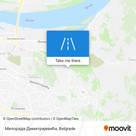 Милорада Димитријевића map