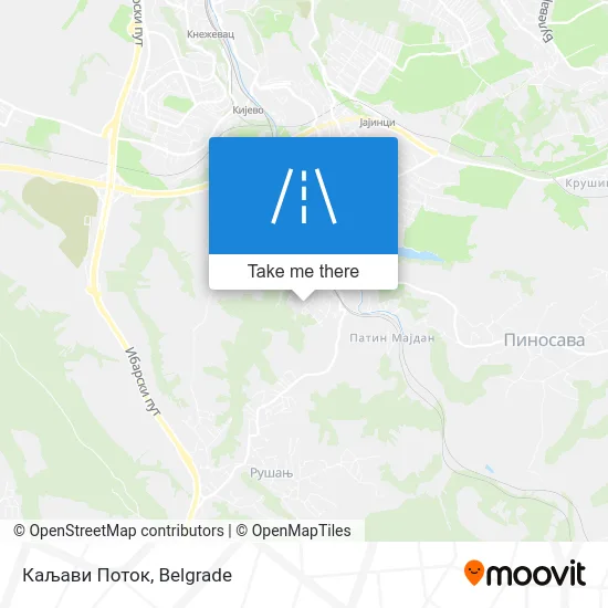 Каљави Поток map