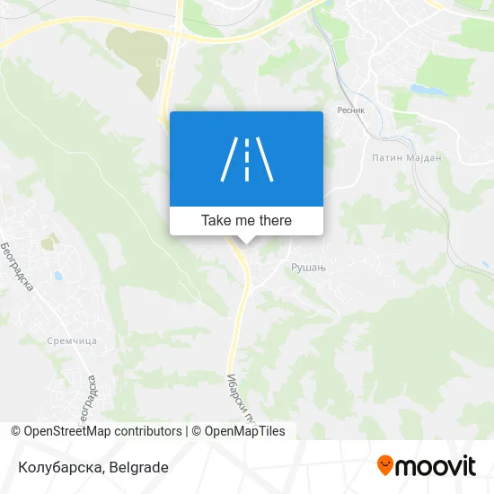 Колубарска map