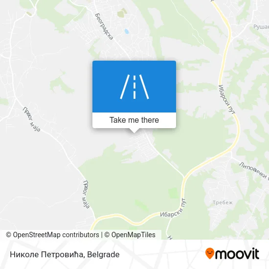 Николе Петровића map
