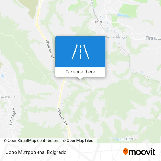 Јове Митровића map