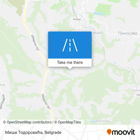 Мише Тодоровића map