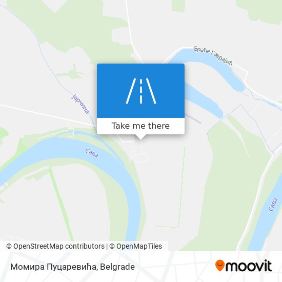 Момира Пуцаревића map