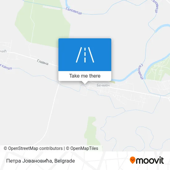 Петра Јовановића map