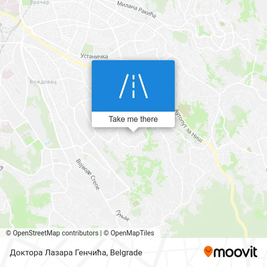 Доктора Лазара Генчића map