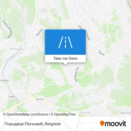 Породице Петковић map