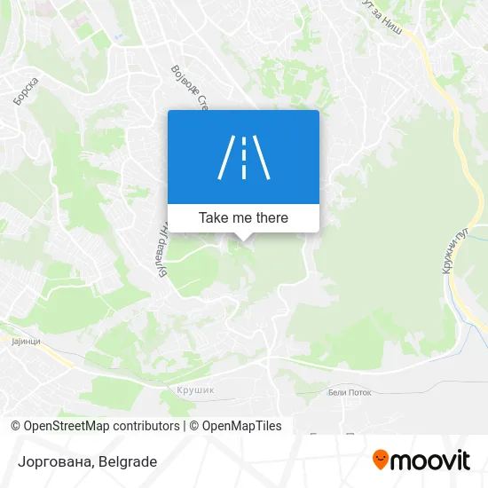 Јоргована map