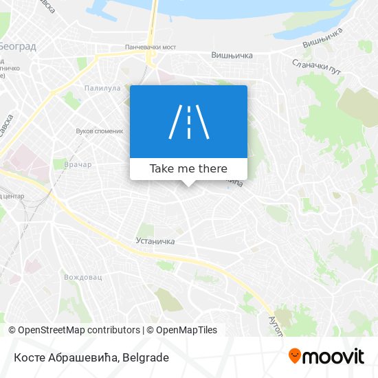 Косте Абрашевића map