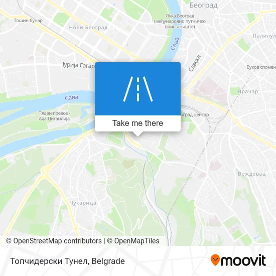 Топчидерски Тунел map