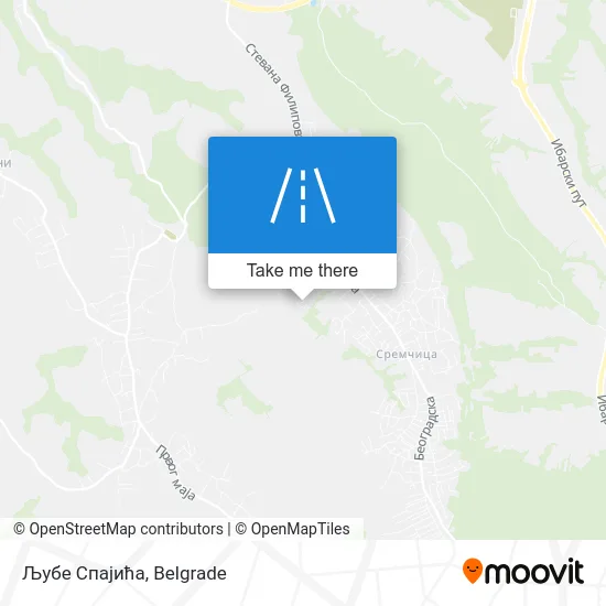Љубе Спајића map