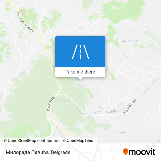 Милорада Павића map