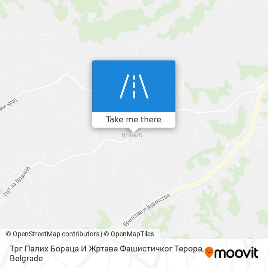 Трг Палих Бораца И Жртава Фашистичког Терора map