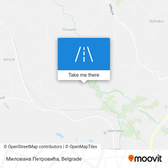 Милована Петровића map