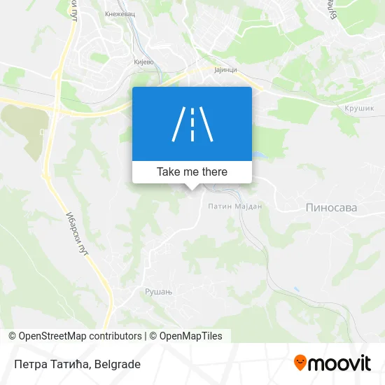 Петра Татића map