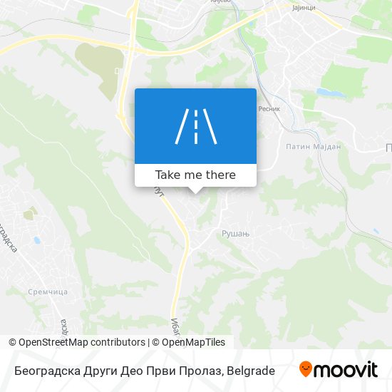 Београдска Други Део Први Пролаз map