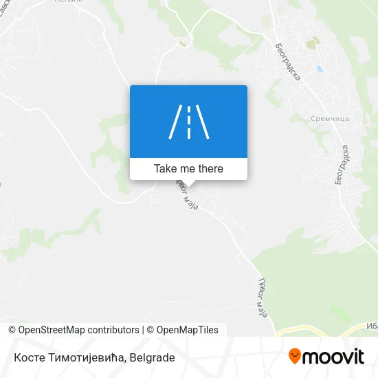 Косте Тимотијевића map
