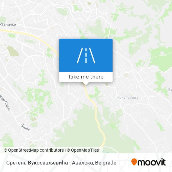 Сретена Вукосављевића - Авалска map