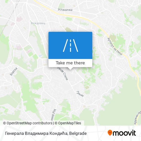 Генерала Владимира Кондића map