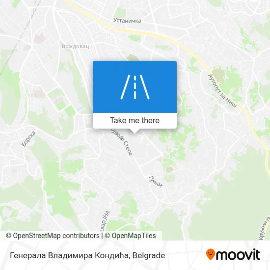 Генерала Владимира Кондића map