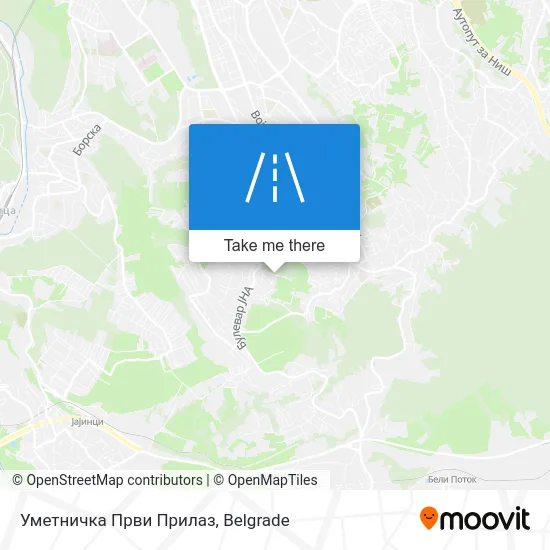 Уметничка Први Прилаз map