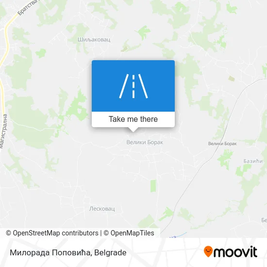 Милорада Поповића map