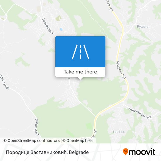 Породице Заставниковић map