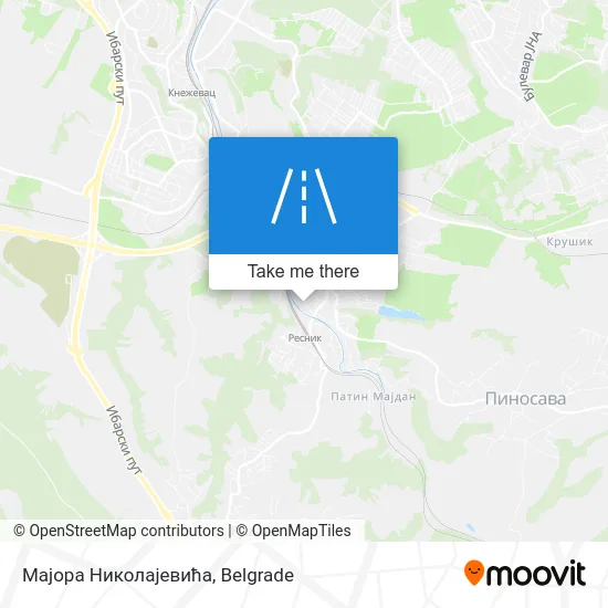 Мајора Николајевића map