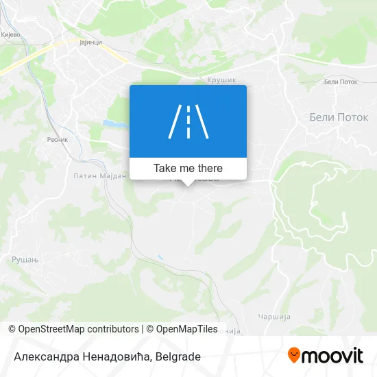 Александра Ненадовића map