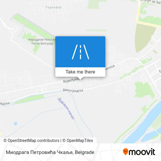 Миодрага Петровића Чкаље map