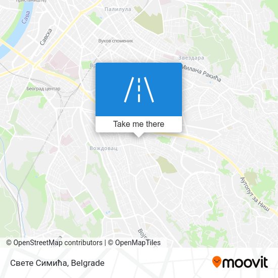 Свете Симића map