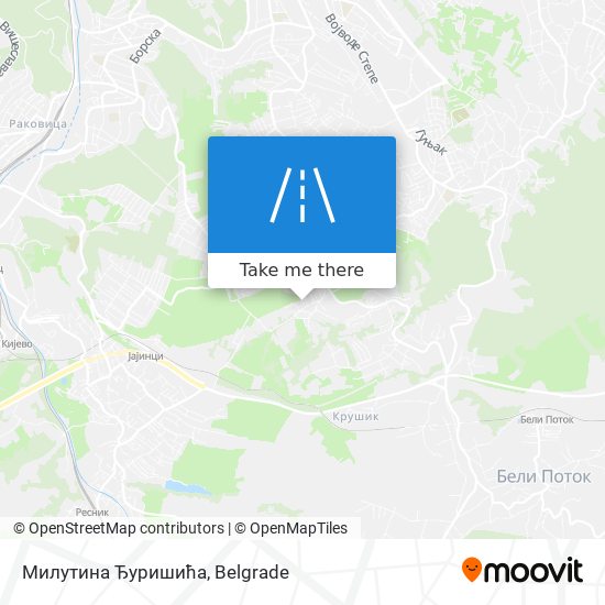 Милутина Ђуришића map