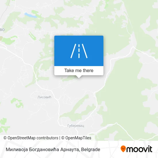 Миливоја Богдановића Арнаута map
