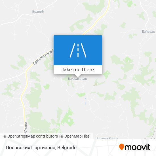 Посавских Партизана map