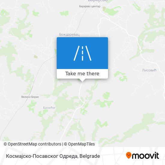 Космајско-Посавског Одреда map