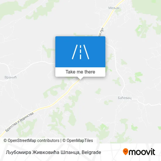 Љубомира Живковића Шпанца map