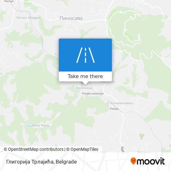 Глигорија Трлајића map