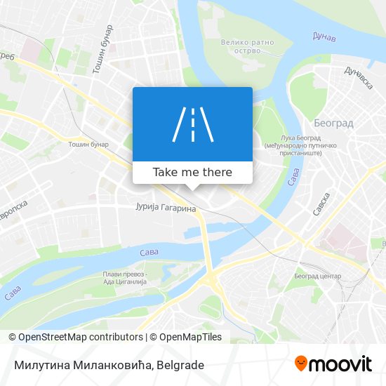 Милутина Миланковића map