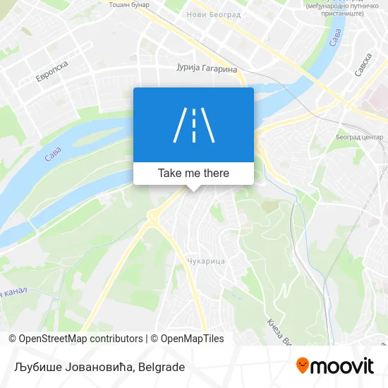 Љубише Јовановића map