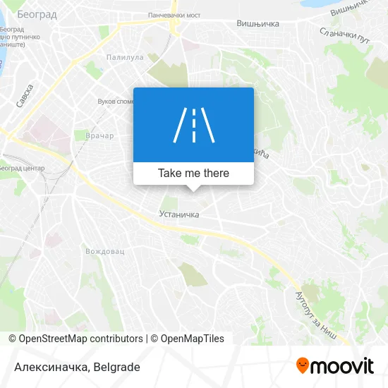 Алексиначка map