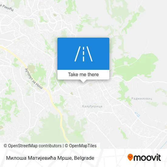 Милоша Матијевића Мрше map