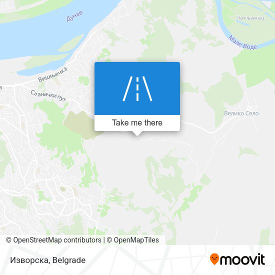 Изворска map