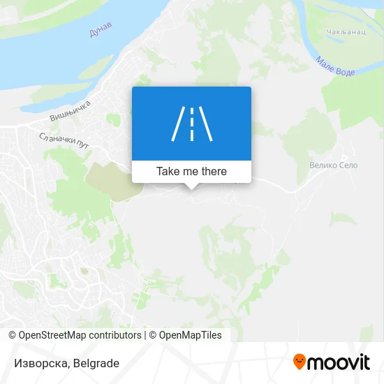 Изворска map