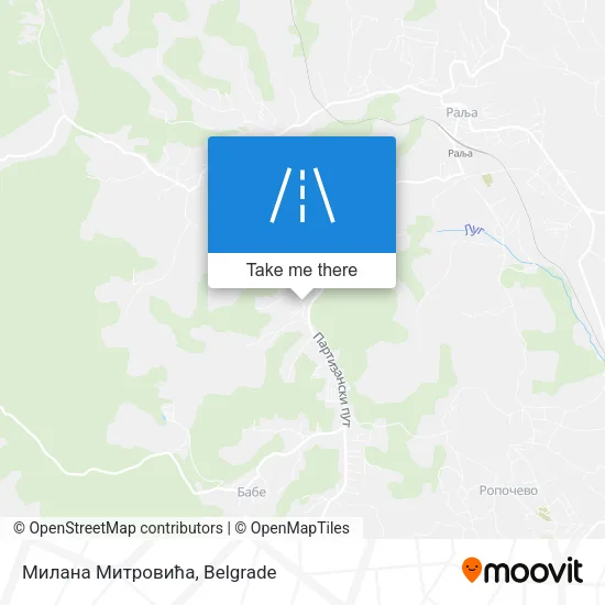 Милана Митровића map