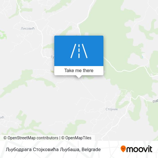 Љубодрага Стојковића Љубаша map