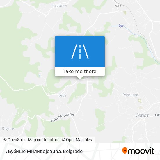 Љубише Миливојевића map