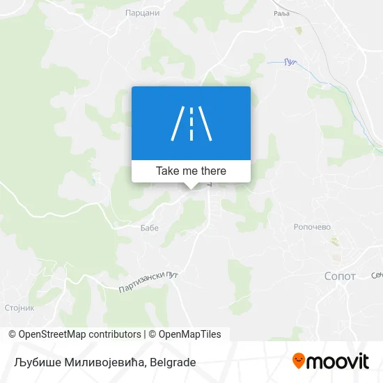 Љубише Миливојевића map