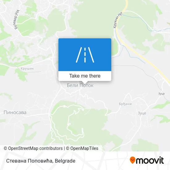 Стевана Поповића map