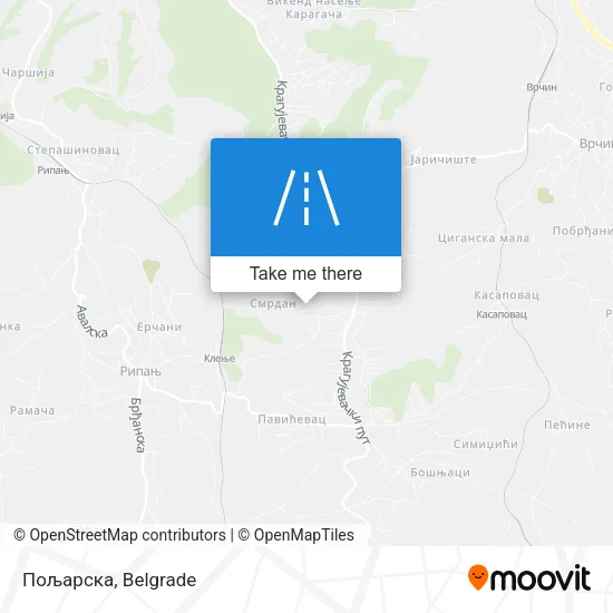 Пољарска map